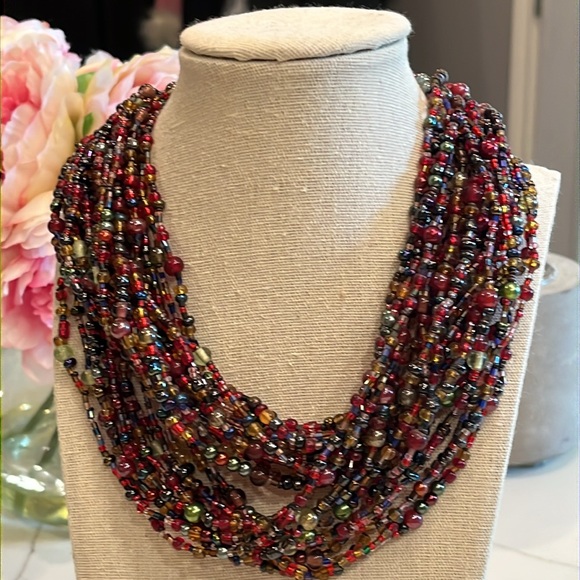 Joan Rivers Stunning Long Multi Color Beaded Necklace. Goes with everything - Picture 3 of 13
